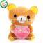 Good quality custom lover plush toys stuffed teddy bear