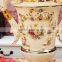 Hand paint rose flower golden outline decorative table lamp in Bedroom