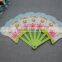 promotional colorful plastic pp fan hand held folding fan foldable hand fan for advertisement