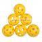 20pcs/lot Yellow Plastic Whiffle Airflow Durable Hollow Golf Practice Training Sports Balls