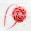 Satin Rolled Rose Headband,Headmade Flower Headband For Kids