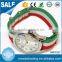 New japan movt waterproof stainless steel back sport watch custom nylon
