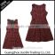2016 hot sale new design fashion red woven sleeveless one-piece dress women dresses