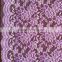 Purple jacquard swiss voile elastic nylon lace fabric for wedding and dressing, cheap water soluble african lace mesh fabric