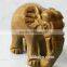 Green Tan carved wooden hand playing pieces elephant / creative home small ornaments / featured birthday gifts hand playing piec