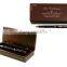 luxury wooden pen box set clear lid