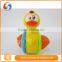 Funny battery operated plastic yellow rocking duck toy light with music