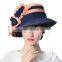 Women Formal Church Kentucky Derby Dress Hat Wide Brim Hat Organza/hair accessory