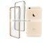 Luxury ultra slim Gold plating crystal clear tpu case for iphone 6 transparent soft phone bag cover