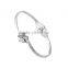316L Stainless Steel Butterfly Bangles Bracelet Crystal Women Bracelets
