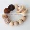 Organic baby cotton yarn Natural teething beads