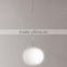 11.20-19 A glowing ball of light suspended from a narrow flex hand blown etched opaline glass Ceiling Light