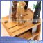 Natural Wood Bamboo Kitchen Knife Holder Scissor Storage Organizer