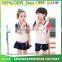New design primary school uniform children's polo shirt with skirt or shorts wholesale