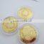 gold coin,souvenior coin with plastic box,coin with velvit box
