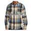 Cotton yarn dyed long sleeve mens plaid flannel shirt wholesale