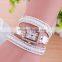Multi-layer Infinity Freedom love Cuff leather wrap bracelet watch