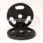tri- grip black rubber weight plate