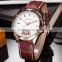 Date Rose Gold Case Analog Leather Strap Male Quartz Clock Men Business Watch