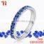 Aohua Jewelry Stainless steel engagement sapphire diamond ring