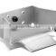 Steel gate meeting point sliding cantilever gate end stop