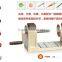 Green plastic cutting tool for cutting food and fruit