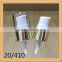 Yuyao factory 20 410 aluminum pump sprayer cream treatment