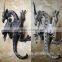 3d wall decor artificial resin wall hanging dragon figurine