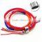 red white blue orange color cord handwoven macrame wrap bracelet braided friendship bracelet