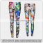 Custom print women fitness leggings, seamed fitness leggings