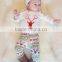 Infant and child boy and girl christmas deer print two piece clothing sets for 1-3 years