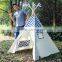 ShiJ Tipi Chevron Cotton Canvas Teepee Tent For Kids