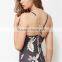 Black Floral ladies jumpsuit, 2017 fashion deep v-neck long romper