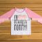 2017 Autumn Style Kids Clothes Multi Colors Words Printed Infant Tops Cotton Spandex Baby Shirt Girls