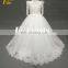Lovely Off Shoulder Sleeves Custom Made Ivory Lace Flower Girl Dress
