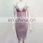 Women Clothing Faux Leather Sexy Strap Sleeveless Cocktail Midi Bodycon Dress