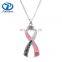 wholesale custom pink ribbon Breast Cancer Awareness pendant