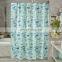 Popular White New Fancy Designs PEVA Bathroom Eyelet Shower Curtain with Pockets