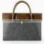 Special Leather Felt Briefcase Portfolio laptop bag