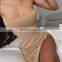 Sexy Spaghetti Tank Bodycon Club Party One Shoulder Strap Dress Backless Long Dress