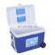 China 60L Custom  wheeled cooler box for outdoor Promotion trolley large golf Portable Plastic Ice box