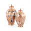 High-end Mideast Luxury Style Decorative Craft Tabletop Ceramic Storage Jar with Lid for Home Decor