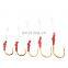 Tuna hook with steel wire rope boat hook 2 pieces in a box Carbon steel material