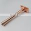Manufactory Wholesale rose gold non-disposable blade safety straight barber razor