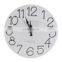 Wholesale Big white wood round design home hanging decorative wall clocks home decoration
