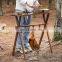 OEM Light Weight Low Multi Purpose Wood Outdoor Folding Portable Cooking Table Camping Kitchen