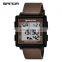 SANDA 363 Men's Japan Sport Watch Digital Square Shape Men Colorful Plastic Band Luminous Alarm Week Date