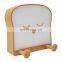 Creative Touch Sensor 3D Toast Night Light with Phone Holder Soft Silicone Cartoon Table Night Lamp for Bedroom Home Decor