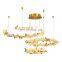 Customized Round Chandelier Hotel Bedroom Living Room Dining Room Copper Light Crystal Led Modern Luxury Chandelier