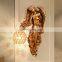 Hot Sales House Customized Size Decoration Mother Earth Goddess Statue Western Spiral Goddess Statue led lantern lamp